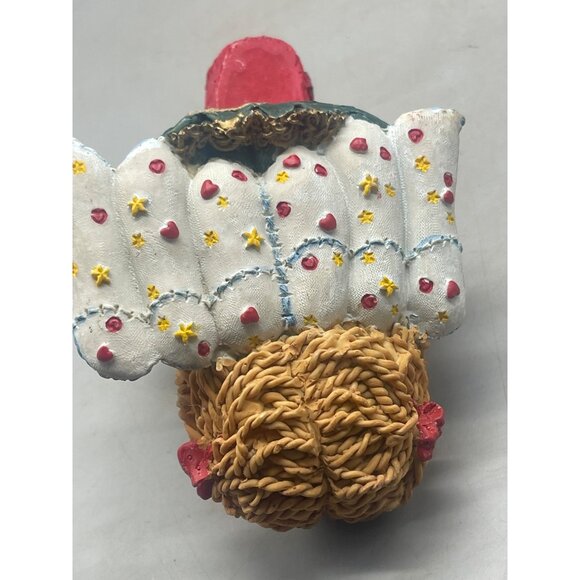 Christmas Ángel Raggedy Ann Stocking Hanger red green patch stars wings READ - Picture 7 of 8